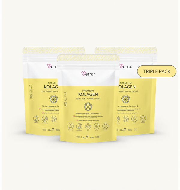 3x Premium Kolagen s příchutí citronu